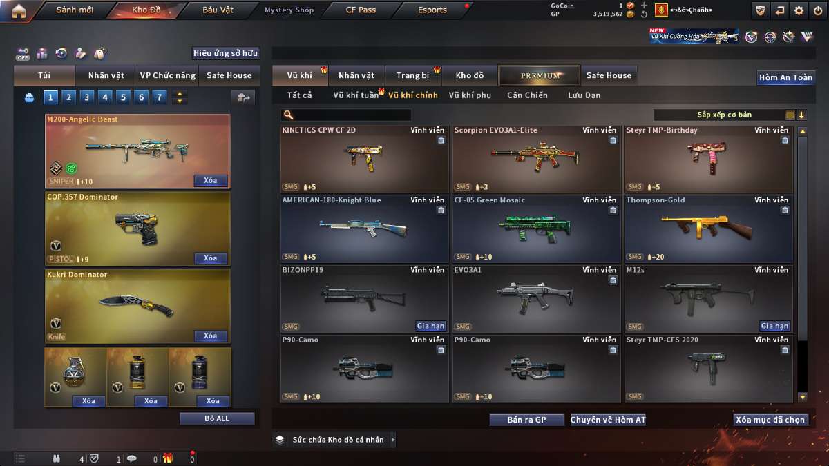 shop acc cf uy tin gia re